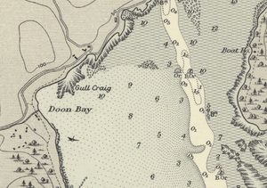 The Dhoon, auf der AdmiralitätskarteNr. 1344 von 1960